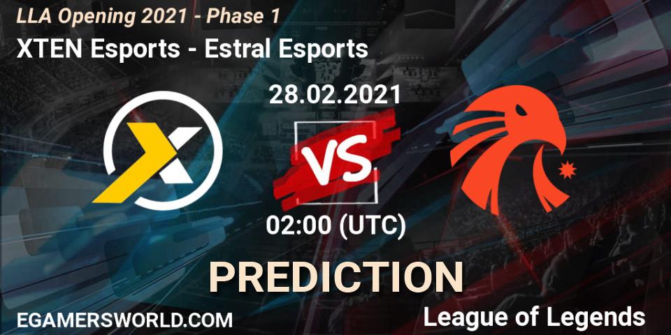 Prognoza XTEN Esports - Estral Esports. 28.02.2021 at 02:15, LoL, LLA Opening 2021 - Phase 1