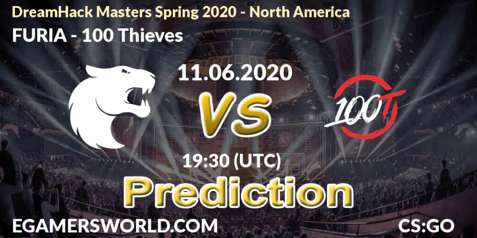 Prognoza FURIA - 100 Thieves. 11.06.2020 at 19:20, Counter-Strike (CS2), DreamHack Masters Spring 2020 - North America