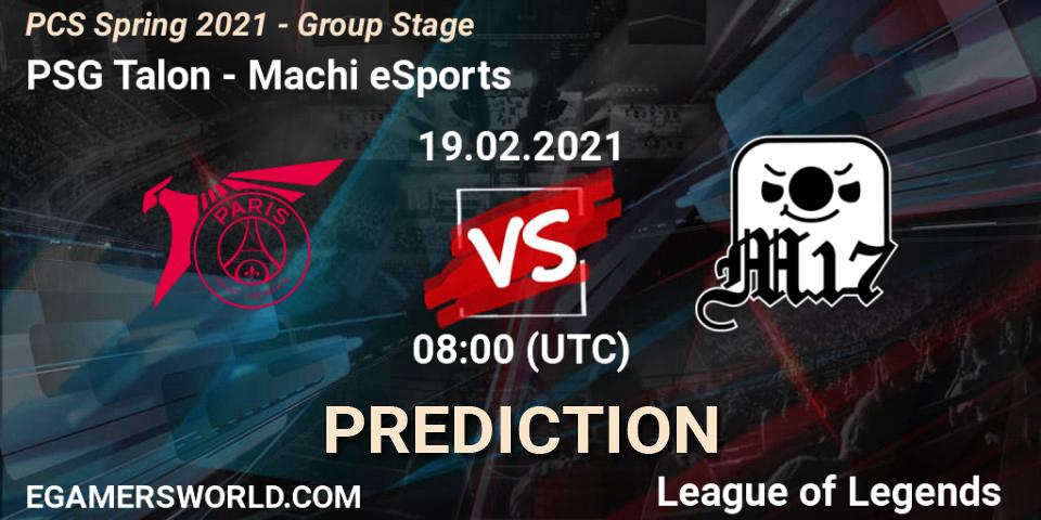 Prognoza PSG Talon - Machi eSports. 19.02.2021 at 08:00, LoL, PCS Spring 2021 - Group Stage