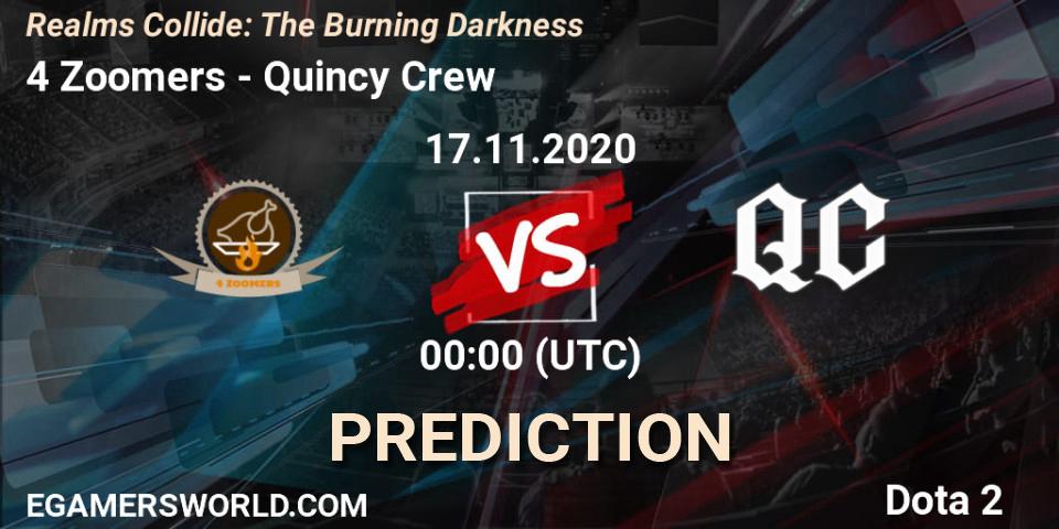 Prognoza 4 Zoomers - Quincy Crew. 17.11.2020 at 00:28, Dota 2, Realms Collide: The Burning Darkness