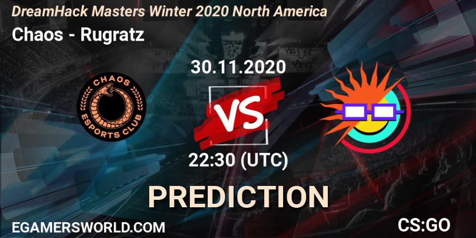 Prognoza Chaos - Rugratz. 30.11.20, CS2 (CS:GO), DreamHack Masters Winter 2020 North America