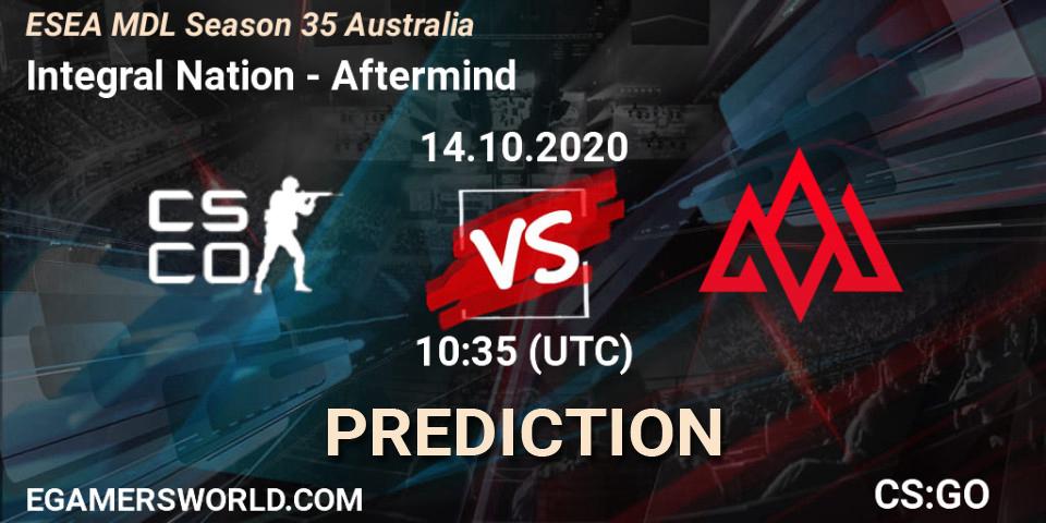 Prognoza Integral Nation - Aftermind. 14.10.2020 at 10:35, Counter-Strike (CS2), ESEA MDL Season 35 Australia