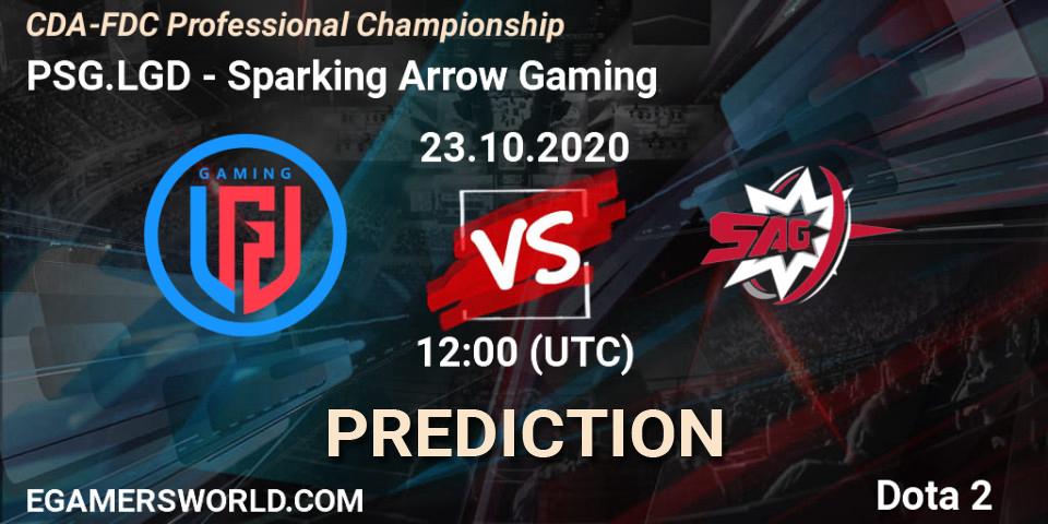 Prognoza PSG.LGD - Sparking Arrow Gaming. 23.10.2020 at 12:04, Dota 2, CDA-FDC Professional Championship