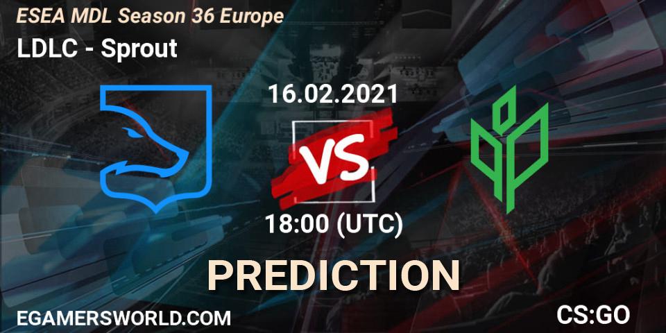 Prognoza LDLC - Sprout. 16.02.2021 at 18:05, Counter-Strike (CS2), MDL ESEA Season 36: Europe - Premier division