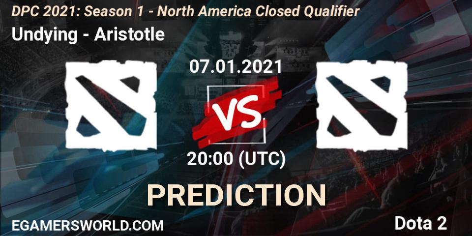 Prognoza Undying - Aristotle. 07.01.2021 at 20:29, Dota 2, DPC 2021: Season 1 - North America Closed Qualifier