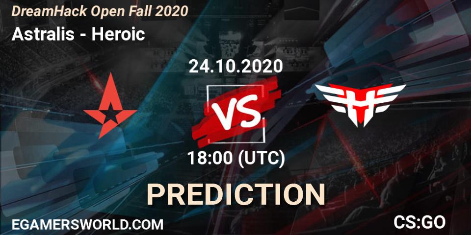 Prognoza Astralis - Heroic. 24.10.2020 at 17:40, Counter-Strike (CS2), DreamHack Open Fall 2020