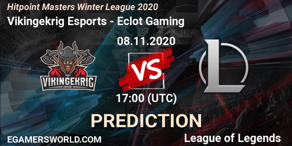 Prognoza Vikingekrig Esports - Eclot Gaming. 08.11.2020 at 16:45, LoL, Hitpoint Masters Winter League 2020