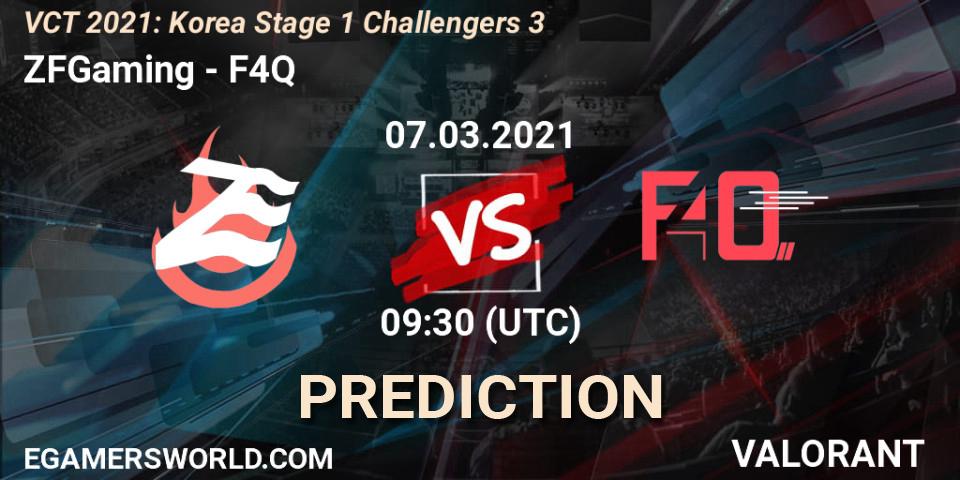 Prognoza ZFGaming - F4Q. 07.03.2021 at 09:30, VALORANT, VCT 2021: Korea Stage 1 Challengers 3