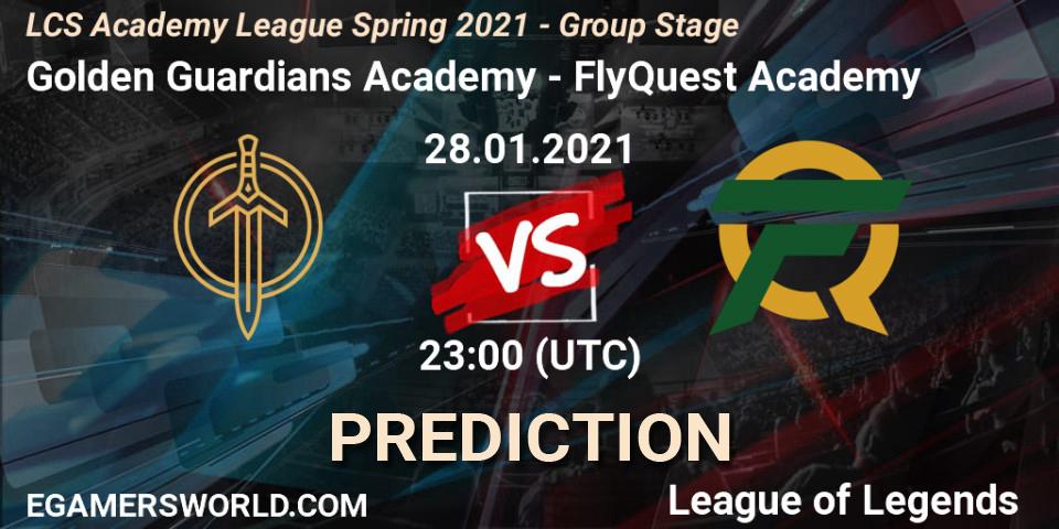 Prognoza Golden Guardians Academy - FlyQuest Academy. 28.01.2021 at 23:00, LoL, LCS Academy League Spring 2021 - Group Stage