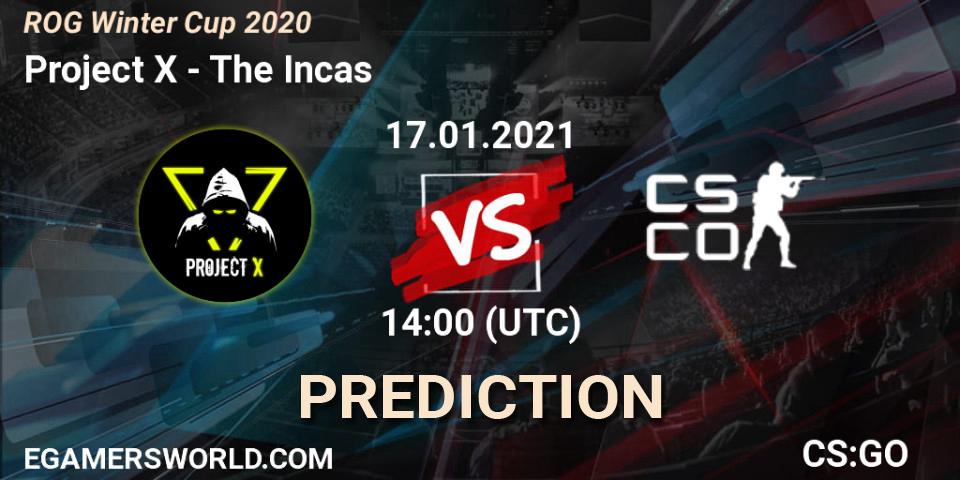 Prognoza Project X - The Incas. 17.01.2021 at 10:00, Counter-Strike (CS2), ROG Winter Cup 2020