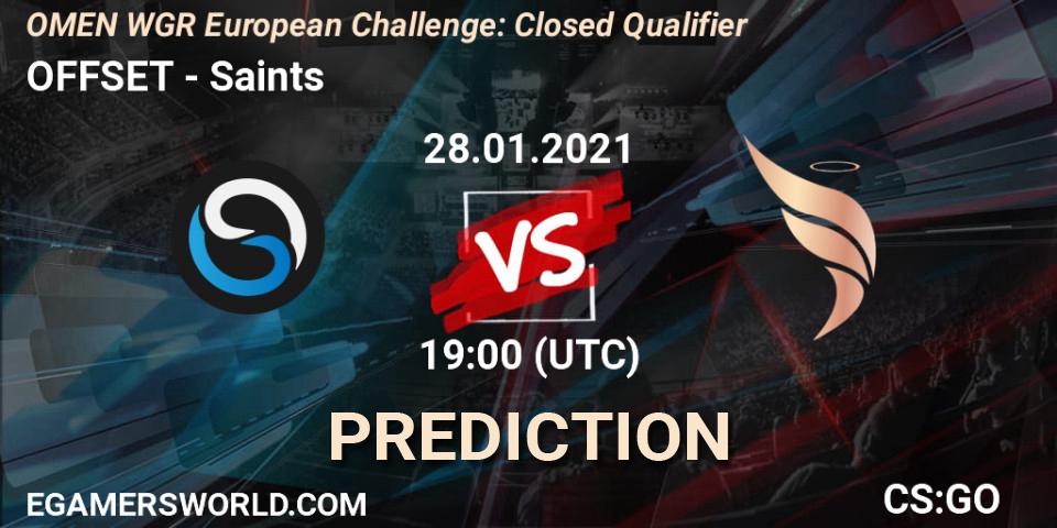 Prognoza OFFSET - Saints. 28.01.2021 at 19:00, Counter-Strike (CS2), OMEN WGR European Challenge: Closed Qualifier