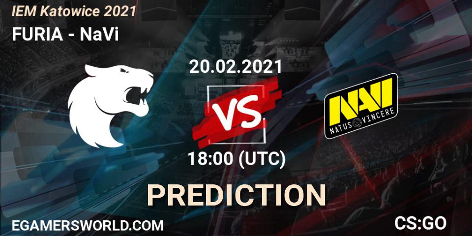 Prognoza FURIA - NaVi. 20.02.2021 at 18:25, Counter-Strike (CS2), IEM Katowice 2021
