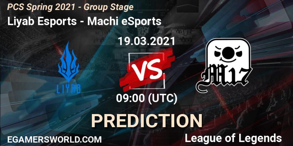 Prognoza Liyab Esports - Machi eSports. 19.03.2021 at 09:00, LoL, PCS Spring 2021 - Group Stage
