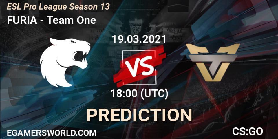 Prognoza FURIA - Team One. 19.03.2021 at 18:35, Counter-Strike (CS2), ESL Pro League Season 13