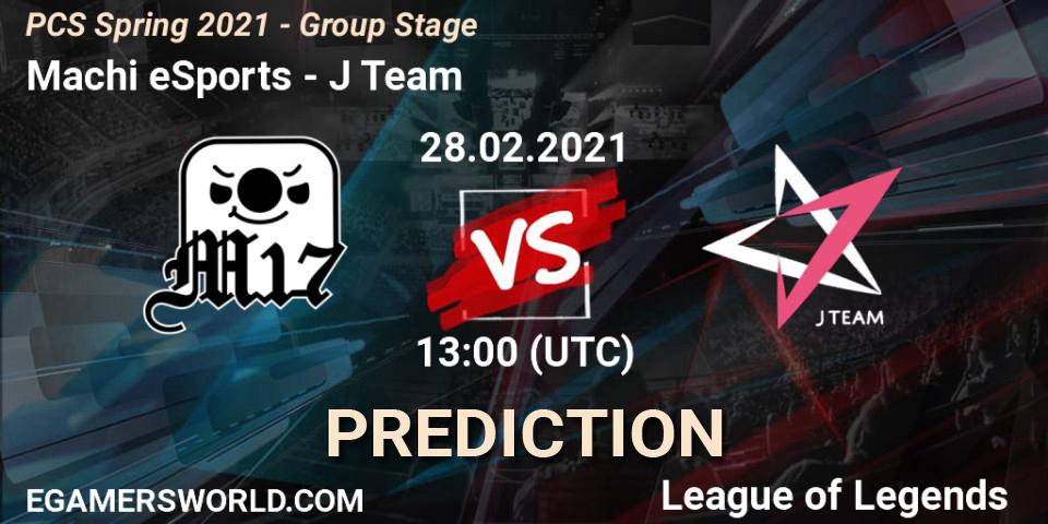 Prognoza Machi eSports - J Team. 28.02.2021 at 13:00, LoL, PCS Spring 2021 - Group Stage