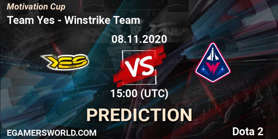 Prognoza Team Yes - Winstrike Team. 09.11.2020 at 12:04, Dota 2, Motivation Cup