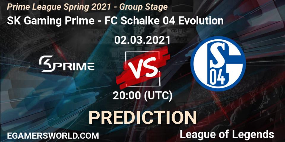 Prognoza SK Gaming Prime - FC Schalke 04 Evolution. 02.03.2021 at 20:00, LoL, Prime League Spring 2021 - Group Stage