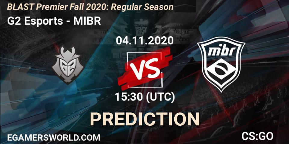 Prognoza G2 Esports - MIBR. 04.11.2020 at 15:30, Counter-Strike (CS2), BLAST Premier Fall 2020: Regular Season
