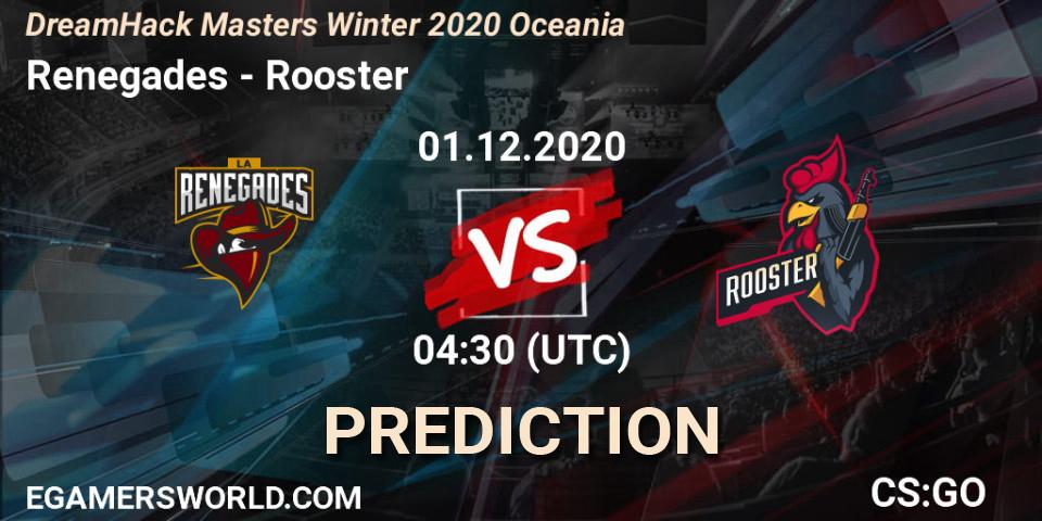 Prognoza Renegades - Rooster. 01.12.2020 at 04:30, Counter-Strike (CS2), DreamHack Masters Winter 2020 Oceania