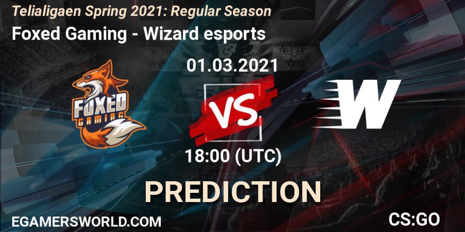 Prognoza Foxed Gaming - Wizard esports. 01.03.2021 at 18:00, Counter-Strike (CS2), Telialigaen Spring 2021: Regular Season