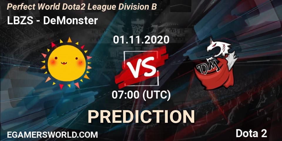 Prognoza LBZS - DeMonster. 01.11.2020 at 07:00, Dota 2, Perfect World Dota2 League Division B