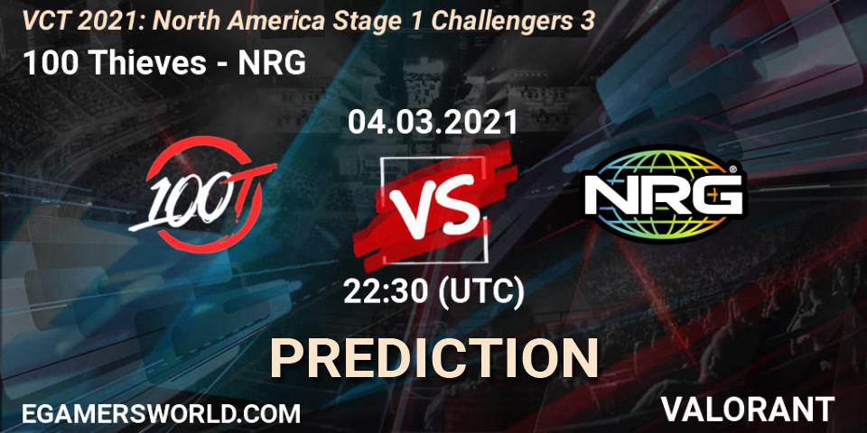 Prognoza 100 Thieves - NRG. 04.03.2021 at 22:30, VALORANT, VCT 2021: North America Stage 1 Challengers 3