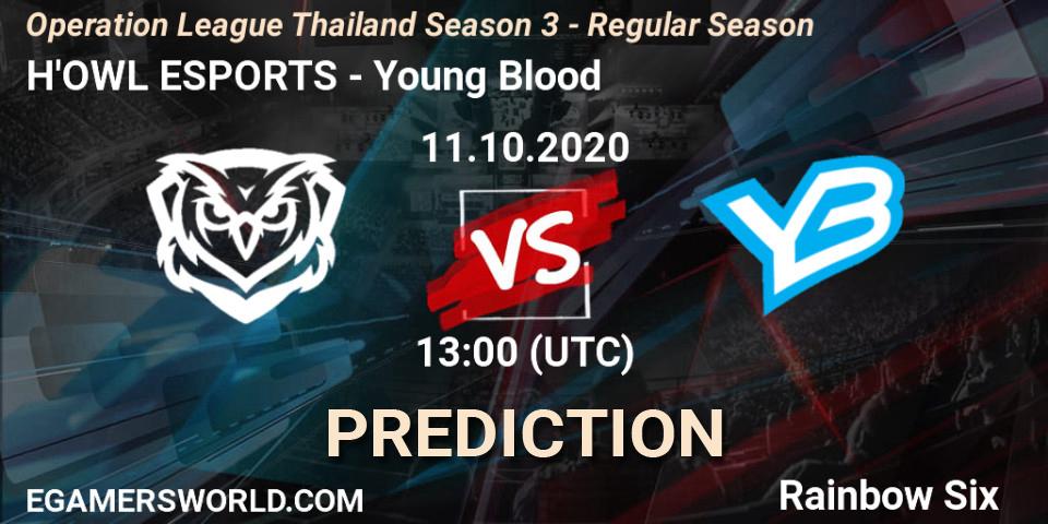 Prognoza H'OWL ESPORTS - Young Blood. 11.10.2020 at 13:00, Rainbow Six, Operation League Thailand Season 3 - Regular Season