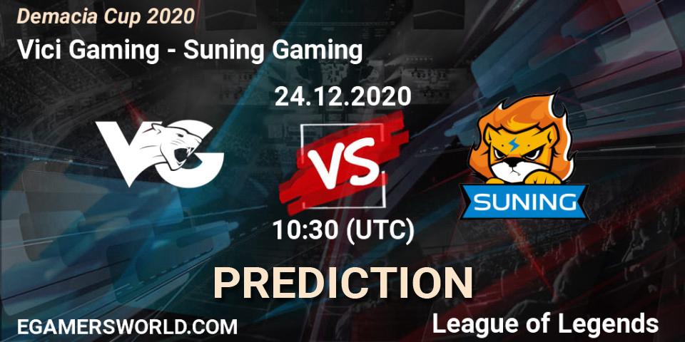 Prognoza Vici Gaming - Suning Gaming. 24.12.2020 at 10:30, LoL, Demacia Cup 2020