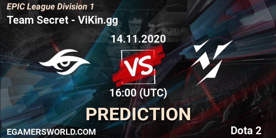 Prognoza Team Secret - ViKin.gg. 14.11.2020 at 16:11, Dota 2, EPIC League Division 1