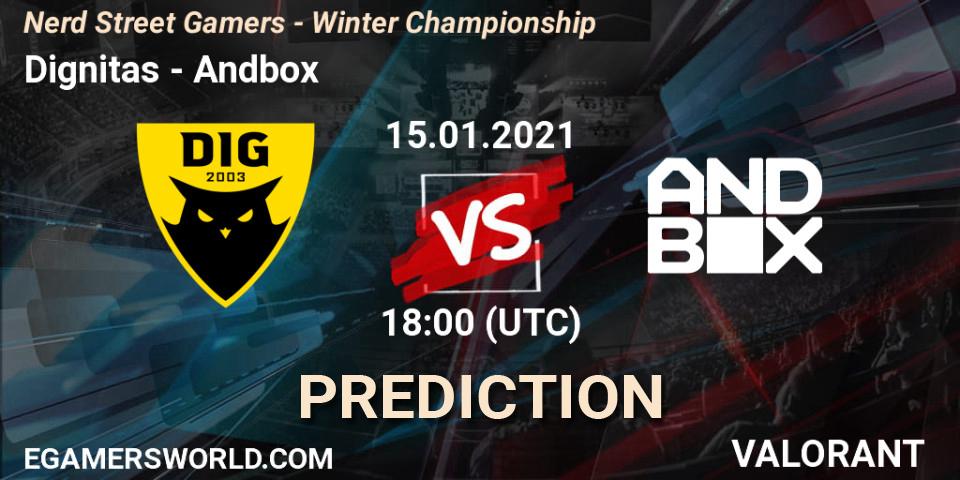 Prognoza Dignitas - Andbox. 15.01.2021 at 18:00, VALORANT, Nerd Street Gamers - Winter Championship