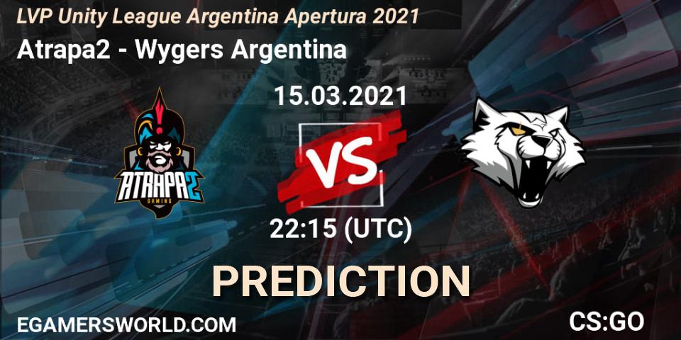 Prognoza Atrapa2 - Wygers Argentina. 15.03.2021 at 22:15, Counter-Strike (CS2), LVP Unity League Argentina Apertura 2021
