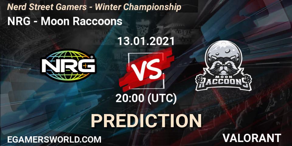 Prognoza NRG - Moon Raccoons. 13.01.2021 at 23:00, VALORANT, Nerd Street Gamers - Winter Championship