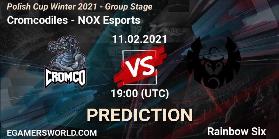 Prognoza Cromcodiles - NOX Esports. 11.02.2021 at 19:00, Rainbow Six, Polish Cup Winter 2021 - Group Stage