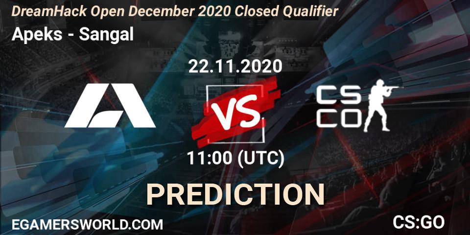 Prognoza Apeks - Sangal. 22.11.20, CS2 (CS:GO), DreamHack Open December 2020 Closed Qualifier
