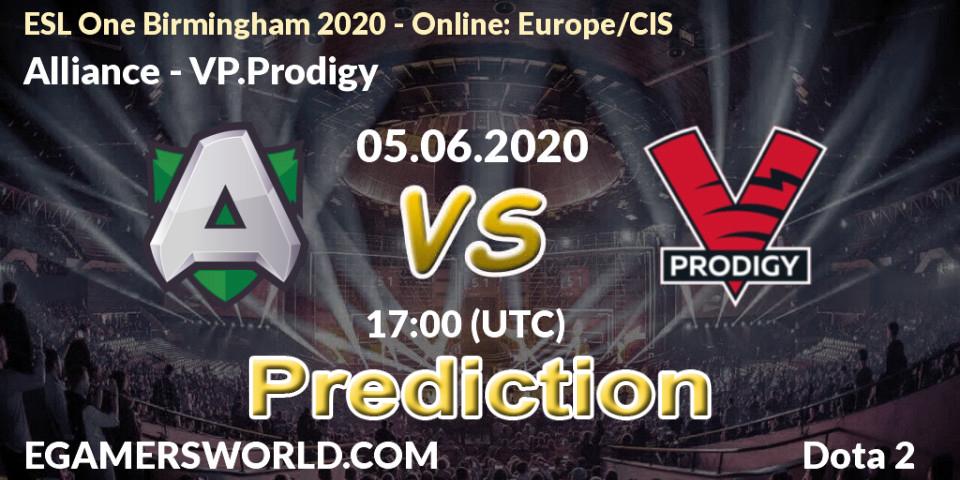 Prognoza Alliance - VP.Prodigy. 05.06.2020 at 16:34, Dota 2, ESL One Birmingham 2020 - Online: Europe/CIS