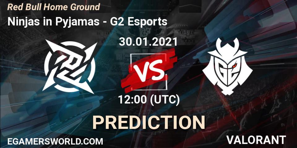 Prognoza Ninjas in Pyjamas - G2 Esports. 30.01.2021 at 12:00, VALORANT, Red Bull Home Ground