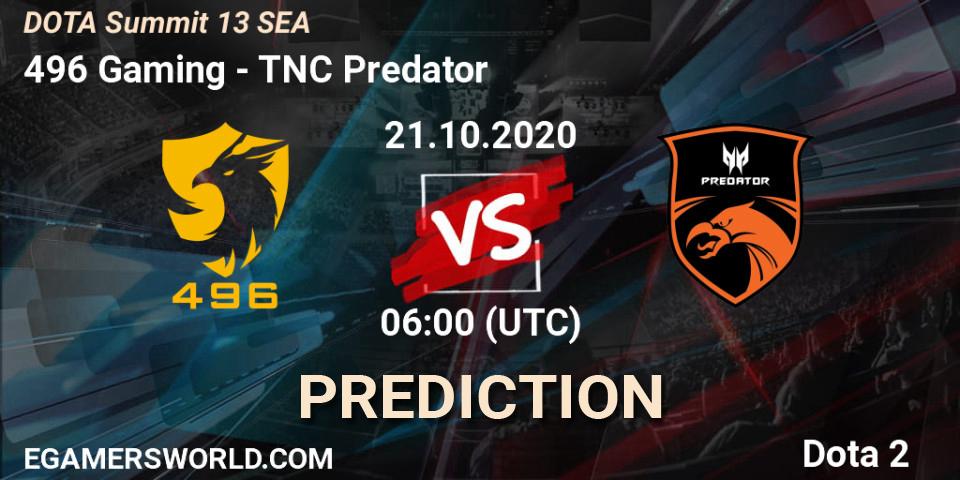 Prognoza 496 Gaming - TNC Predator. 21.10.20, Dota 2, DOTA Summit 13: SEA
