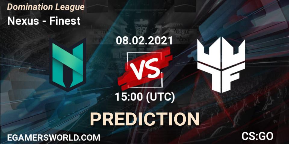 Prognoza Nexus - Finest. 08.02.2021 at 15:00, Counter-Strike (CS2), Domination League