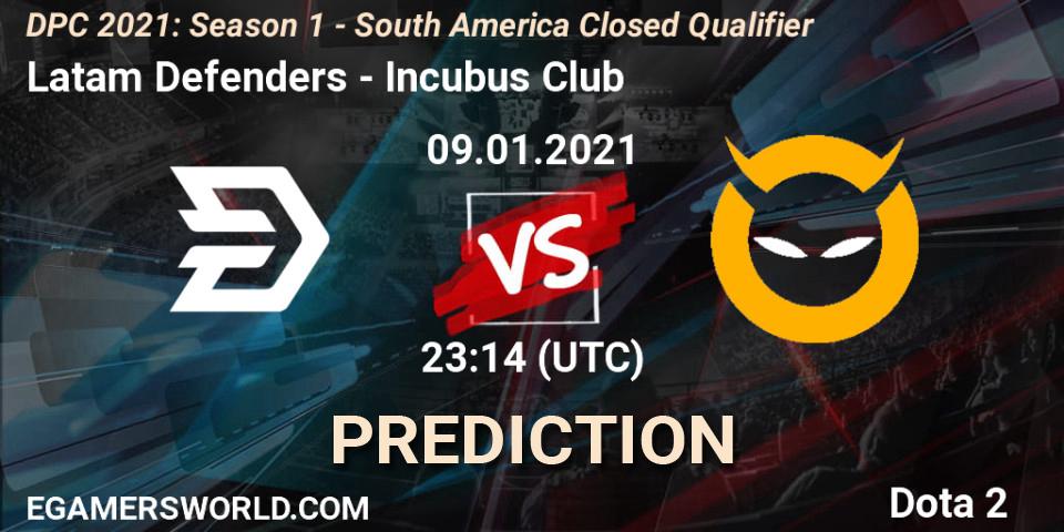 Prognoza Latam Defenders - Incubus Club. 09.01.2021 at 23:14, Dota 2, DPC 2021: Season 1 - South America Closed Qualifier