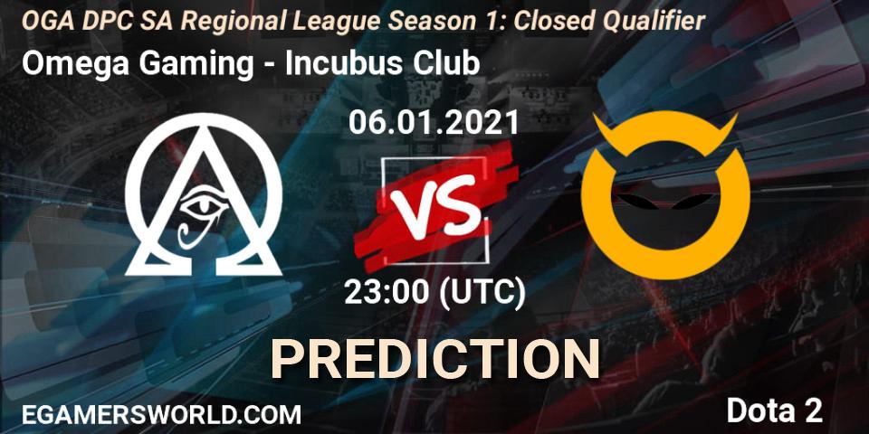 Prognoza Omega Gaming - Incubus Club. 06.01.2021 at 23:00, Dota 2, DPC 2021: Season 1 - South America Closed Qualifier
