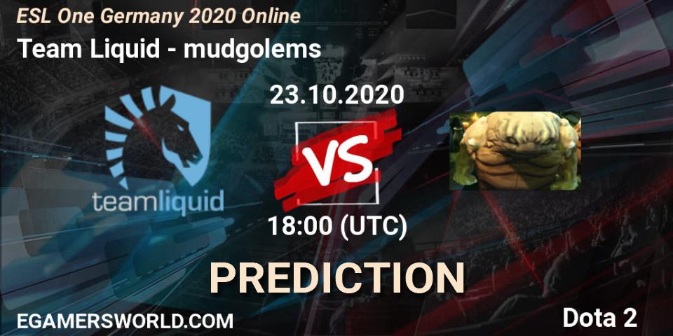 Prognoza Team Liquid - mudgolems. 24.10.2020 at 17:41, Dota 2, ESL One Germany 2020 Online