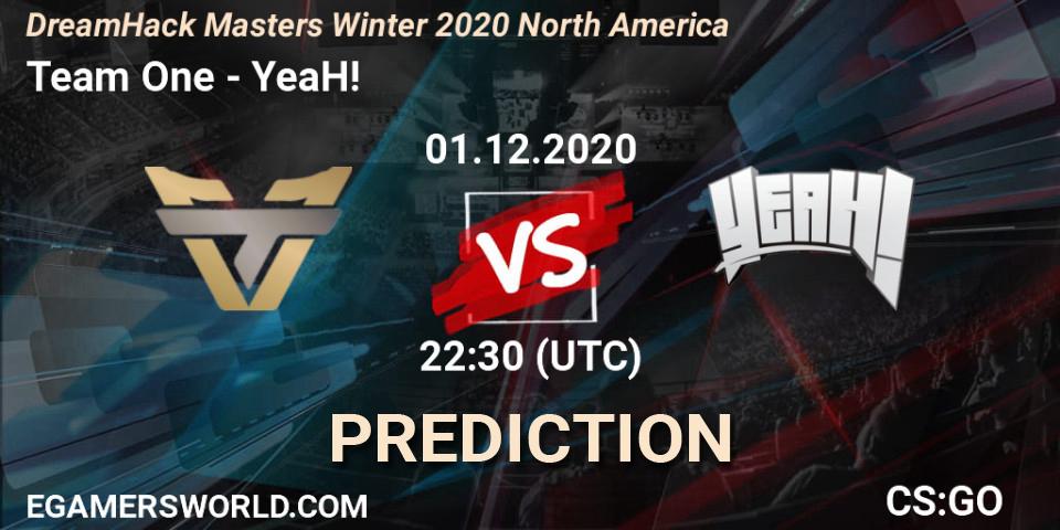 Prognoza Team One - YeaH!. 01.12.20, CS2 (CS:GO), DreamHack Masters Winter 2020 North America