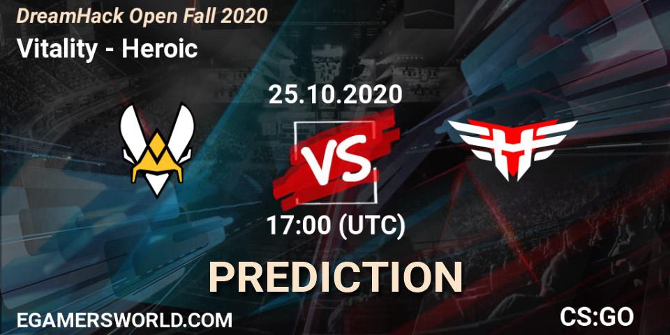 Prognoza Vitality - Heroic. 25.10.2020 at 17:00, Counter-Strike (CS2), DreamHack Open Fall 2020