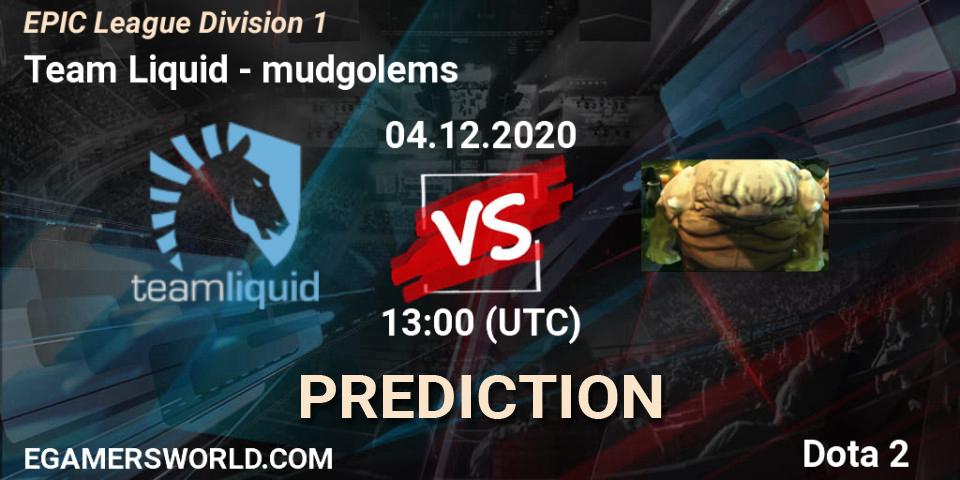 Prognoza Team Liquid - mudgolems. 04.12.2020 at 16:52, Dota 2, EPIC League Division 1