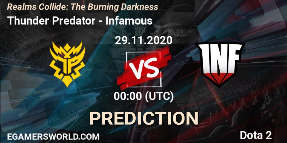 Prognoza Thunder Predator - Infamous. 29.11.2020 at 02:31, Dota 2, Realms Collide: The Burning Darkness