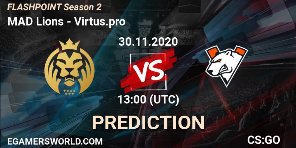 Prognoza MAD Lions - Virtus.pro. 30.11.2020 at 14:00, Counter-Strike (CS2), Flashpoint Season 2