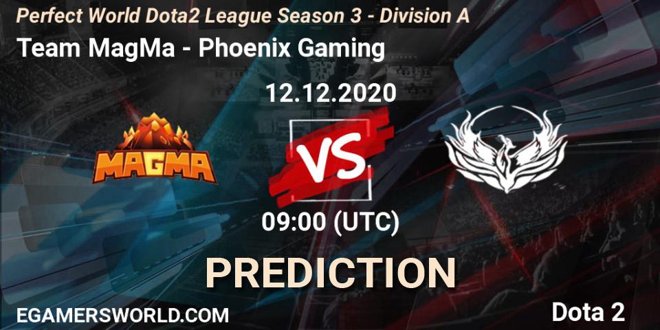 Prognoza Team MagMa - Phoenix Gaming. 12.12.2020 at 08:37, Dota 2, Perfect World Dota2 League Season 3 - Division A