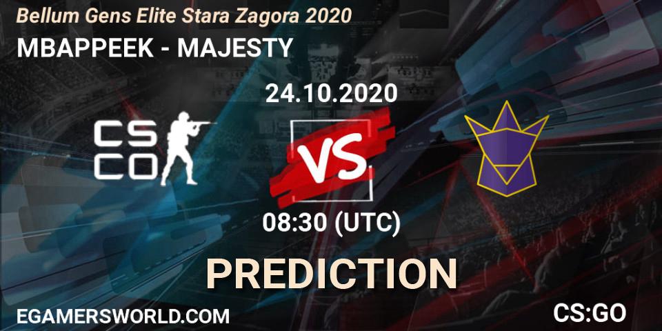 Prognoza MBAPPEEK - MAJESTY. 24.10.20, CS2 (CS:GO), Bellum Gens Elite Stara Zagora 2020