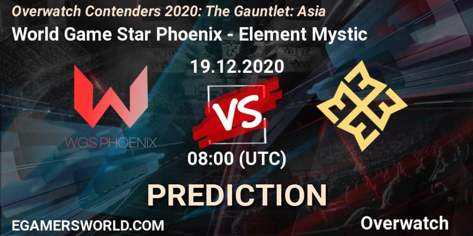 Prognoza World Game Star Phoenix - Element Mystic. 19.12.2020 at 07:20, Overwatch, Overwatch Contenders 2020: The Gauntlet: Asia