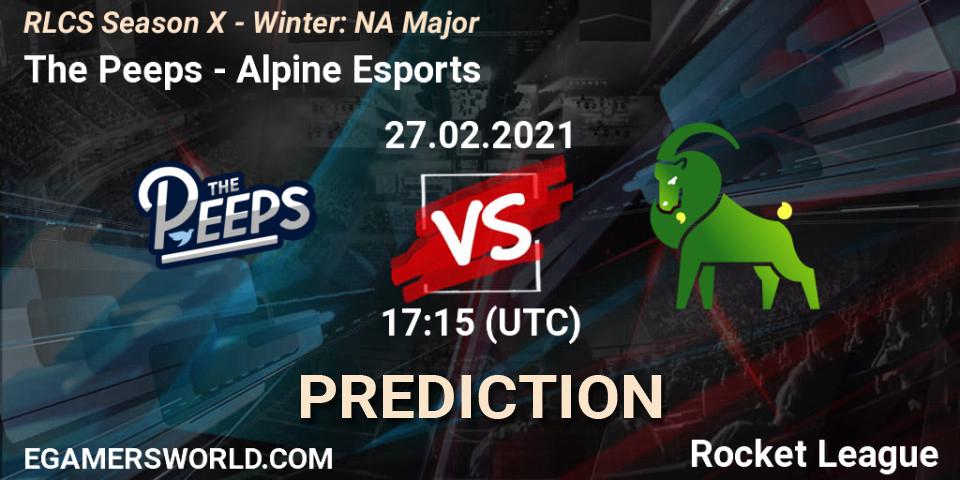 Prognoza The Peeps - Alpine Esports. 27.02.21, Rocket League, RLCS Season X - Winter: NA Major